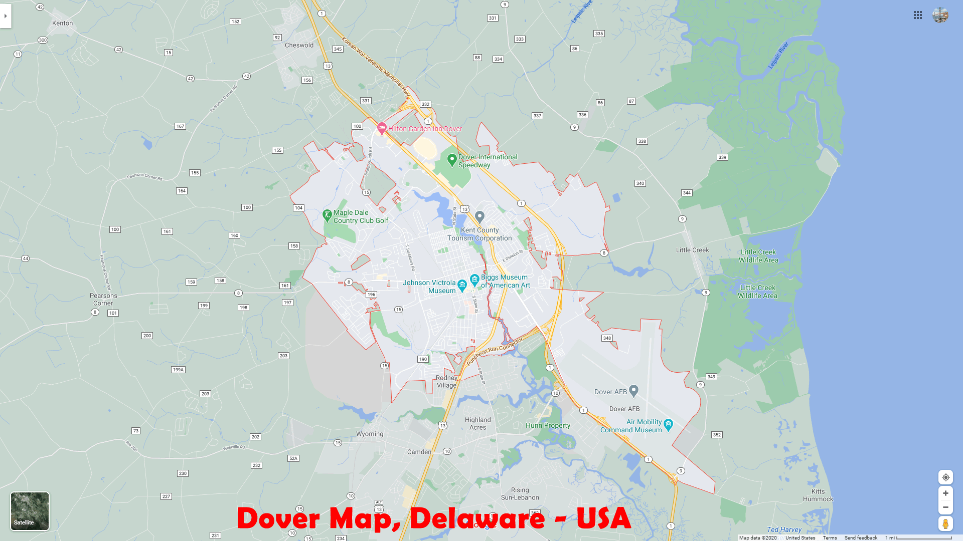 Dover Delaware Map